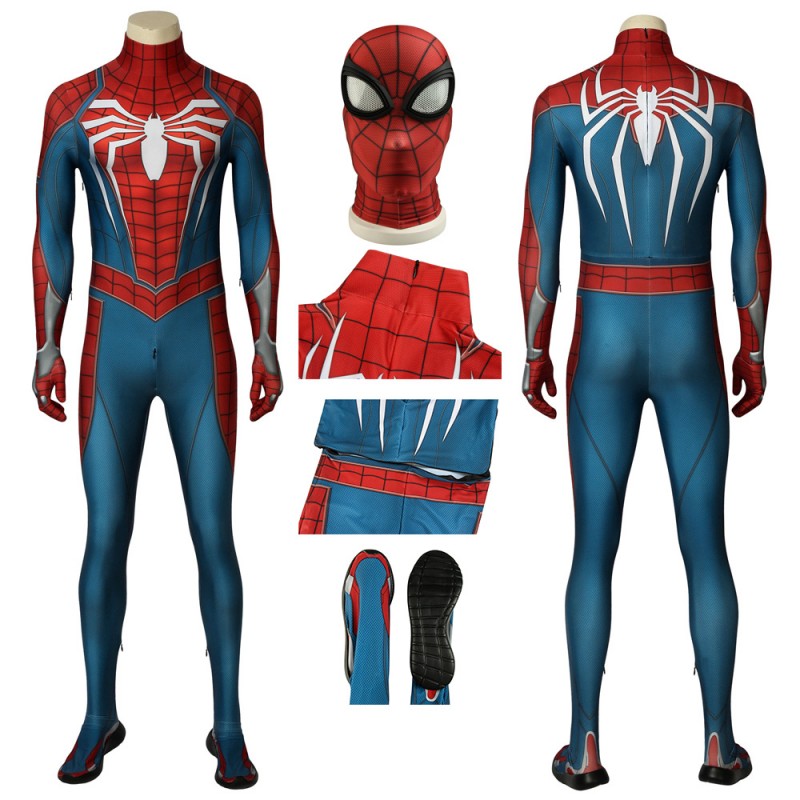 PS4 Spider-Man Advanced Suit Spiderman Cosplay Costume - CosSuits