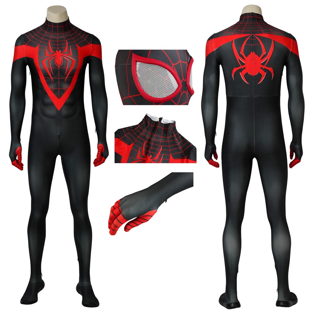 Spider Man Miles Morales Deluxe Costume For Kids - Riset