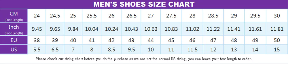 cosplay costumes men shoes size chart